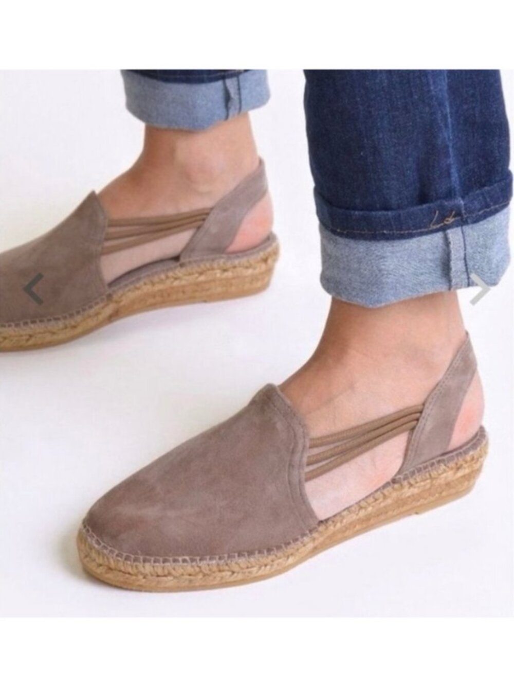 Toni‎ Pons Nuria Wedges Size 7.5 Suede Espadrille Slingback Shoes Retro Coastal